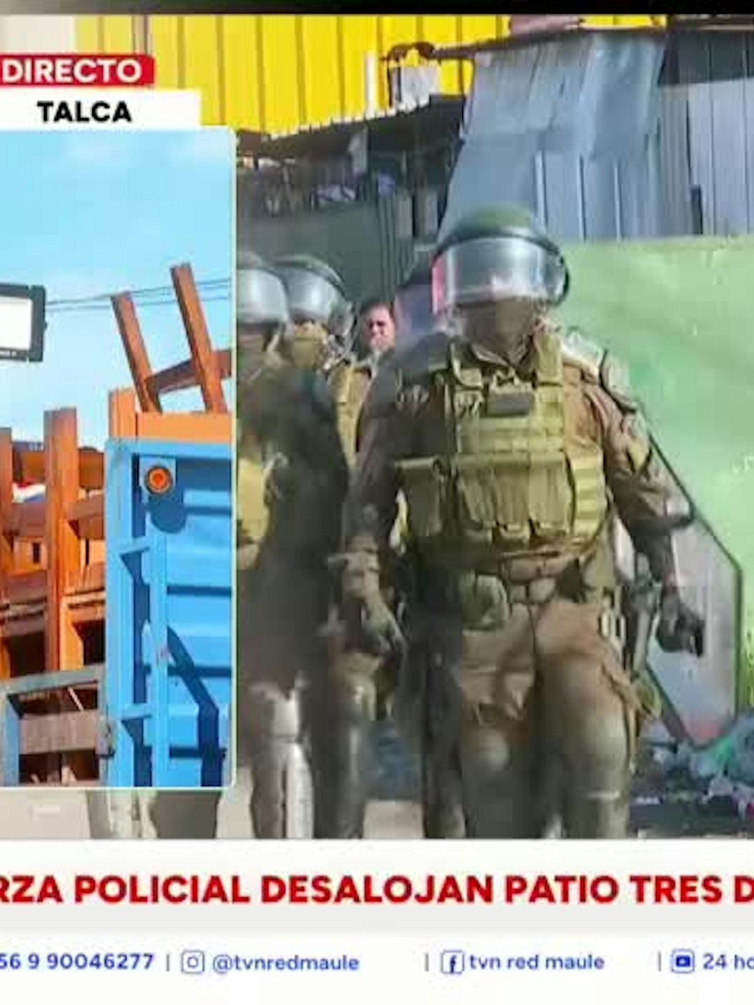 Desalojo con fuerte presencia policial en la Macroferia de Talca