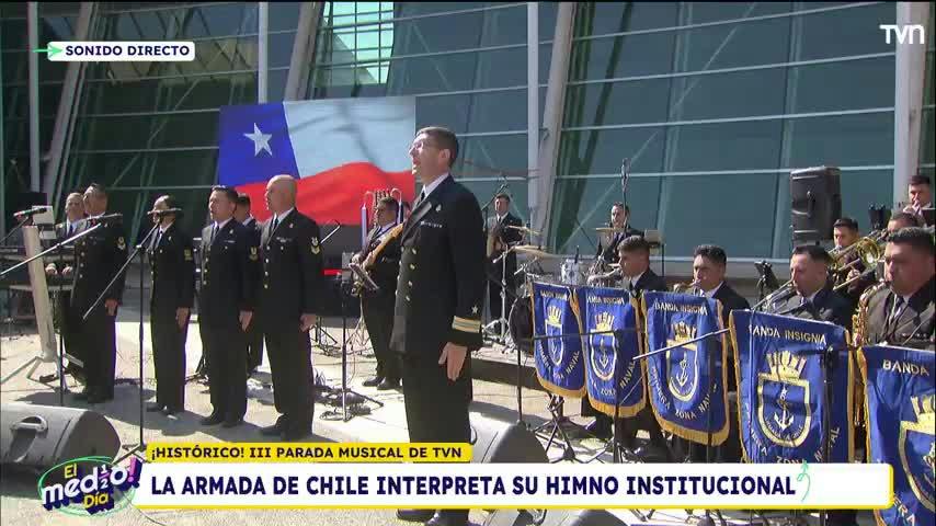 La Armada de Chile interpreta su himno institucional en la Parada Musical de TVN
