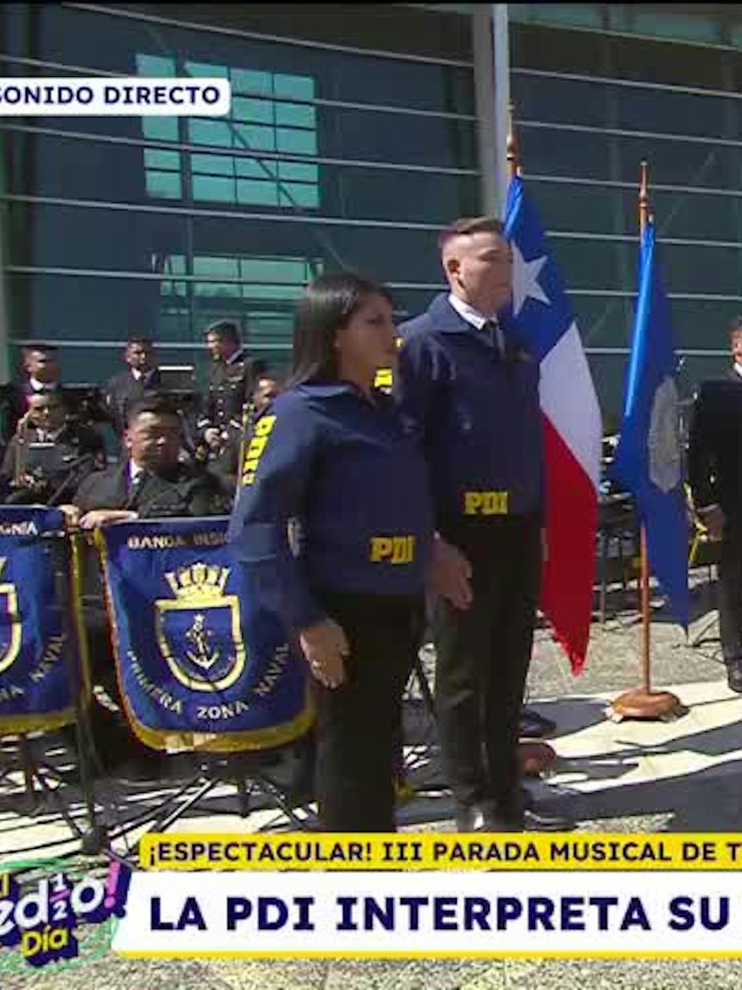 La PDI interpreta su himno institucional en la Parada Musical de TVN