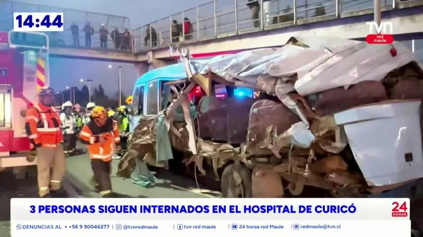 14 lesionados. 3 de ellos siguen internados en Hospital de Curicó.