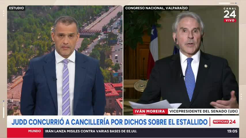 Senador Moreira (UDI) tras dichos de Judd: "El embajador se ha extralimitado"