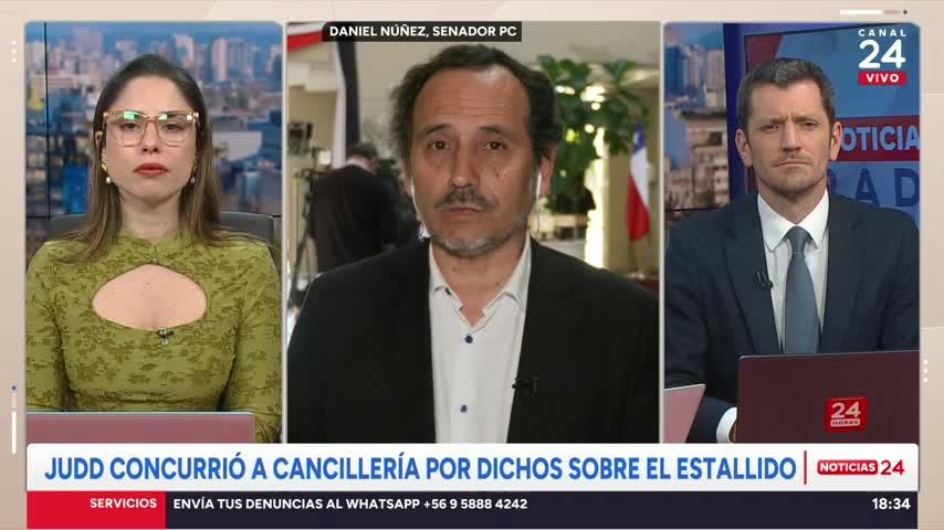 Senador Núñez (PC) tras dichos de embajador Judd: "Hubiese esperado una nota de protesta"