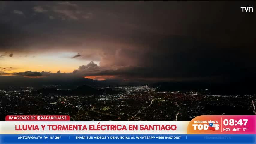 Lluvia y tormenta eléctrica en Santiago: Arlette Chacón adelanta el pronóstico del tiempo