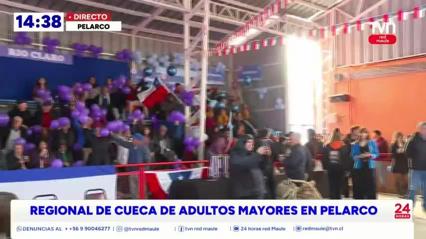 Centenares de Adultos Mayores disputan Campeonato Regional de Cueca en Pelarco