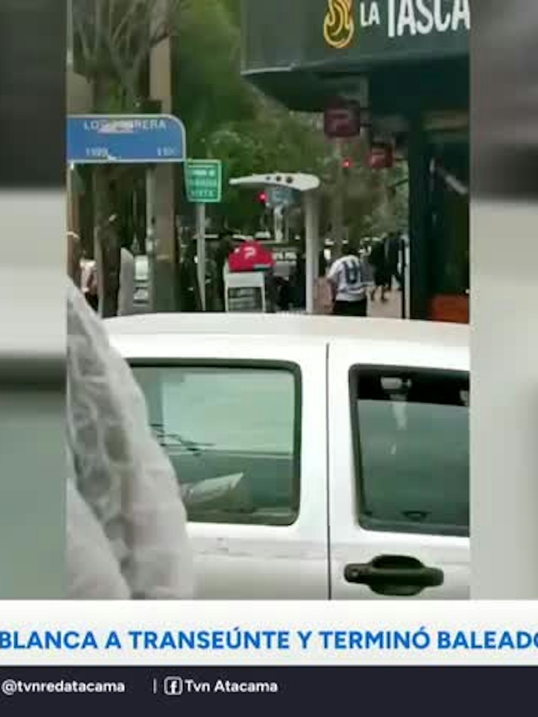 Sujeto hirió con arma blanca a transeúnte y terminó baleado por carabineros