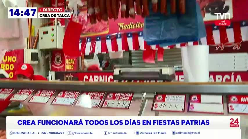 Fonda preventiva en el CREA: comercios se preparan para las Fiestas Patrias