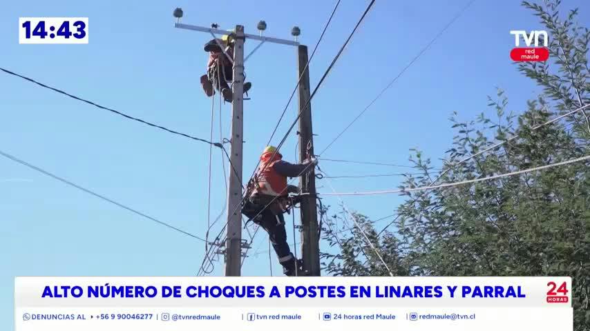 Alto número de choque a postes 