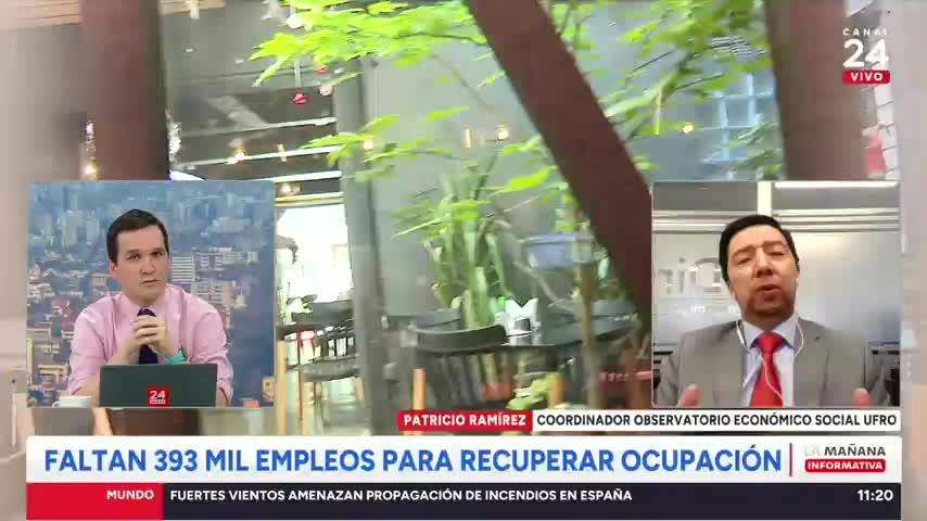 Ramírez: "Estamos en un déficit de 393 mil empleos para alcanzar tasa de ocupación de la pandemia"