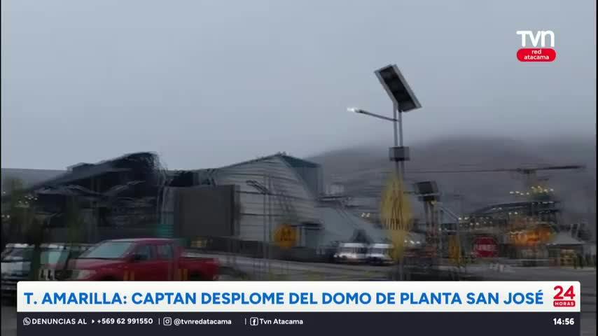 Captan desplome del domo de planta San José