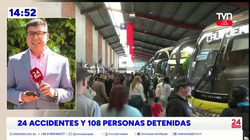 24 accidentes y 104 detenidos deja balance de Fiestas Patrias en el Maule