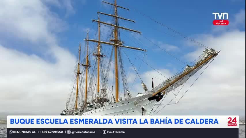 El llamativo paso del Buque Escuela Esmeralda por Caldera