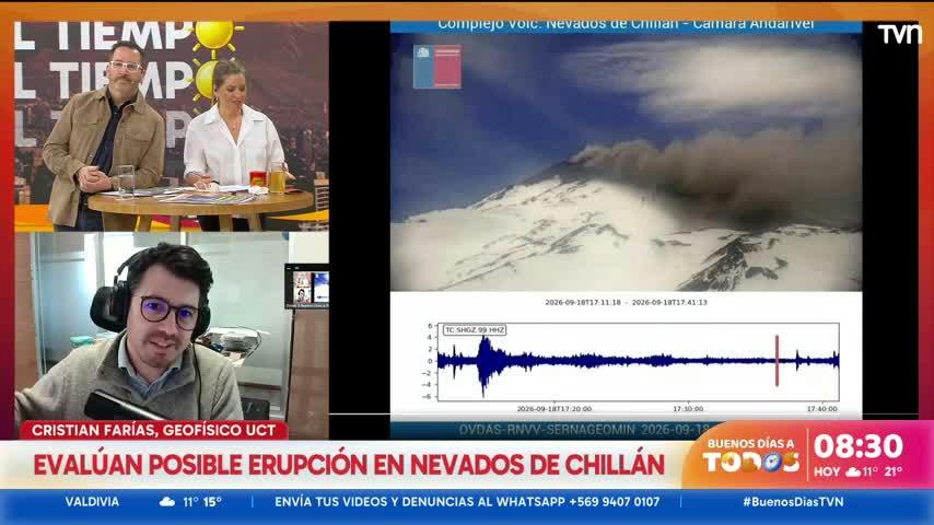 Evalúan posible erupción en Nevados de Chillán