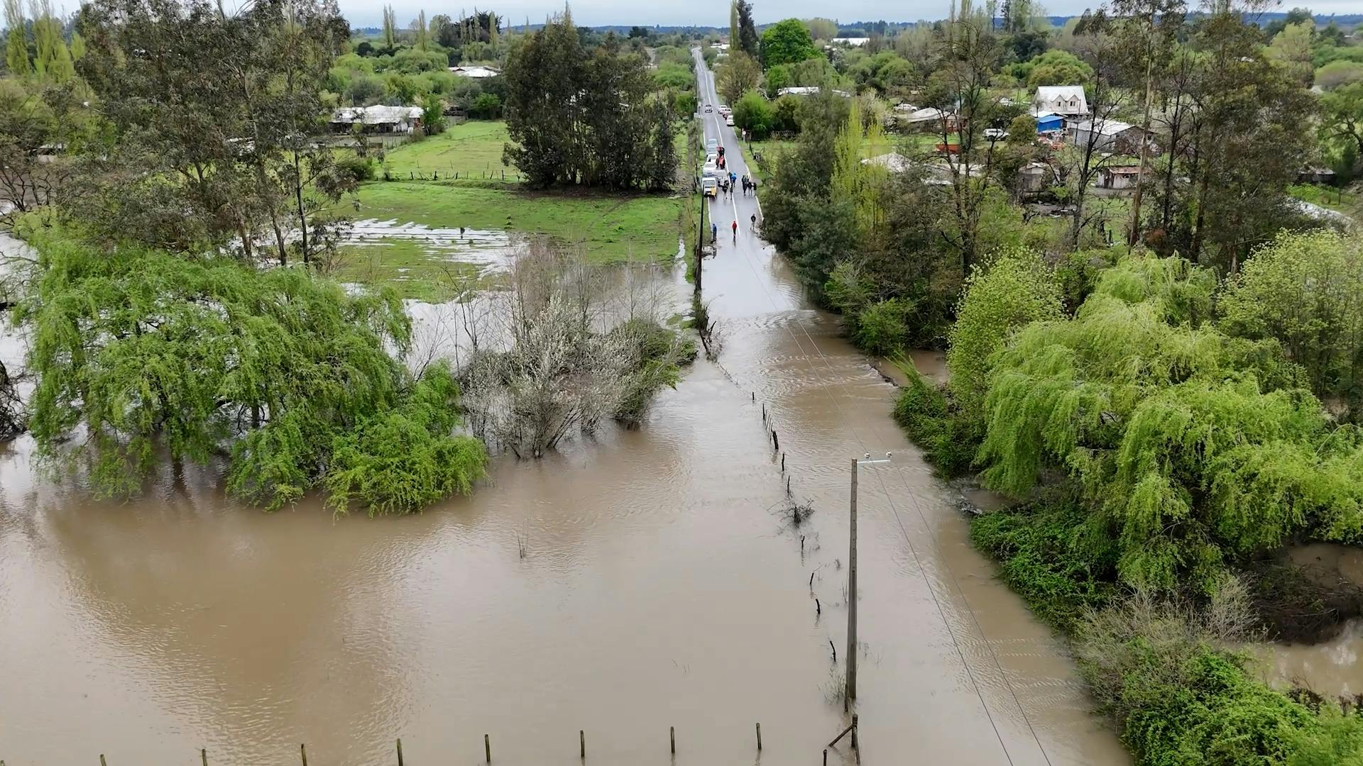 Río Biobío se desbordó en Santa Bárbara