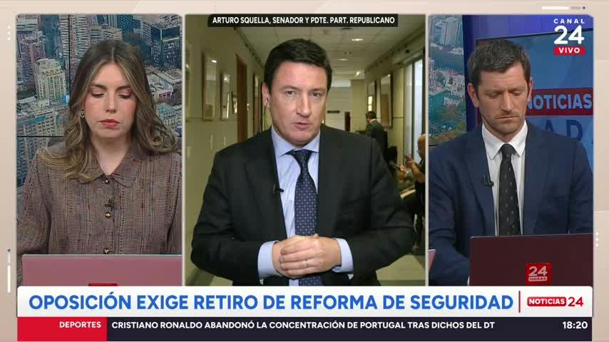 Squella y críticas de oposición a proyectos de seguridad: “Me empiezo a cuestionar si es quieren combatir como corresponde al crimen organizado”