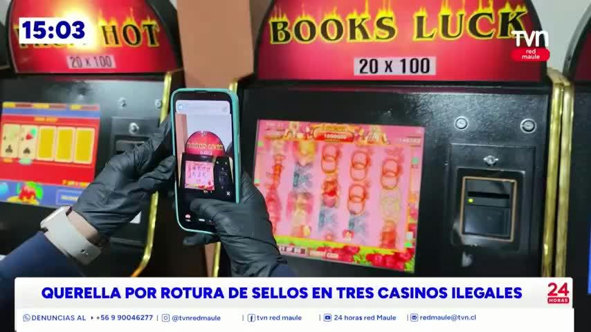Querella por rotura de sellos en Casinos Ilegales