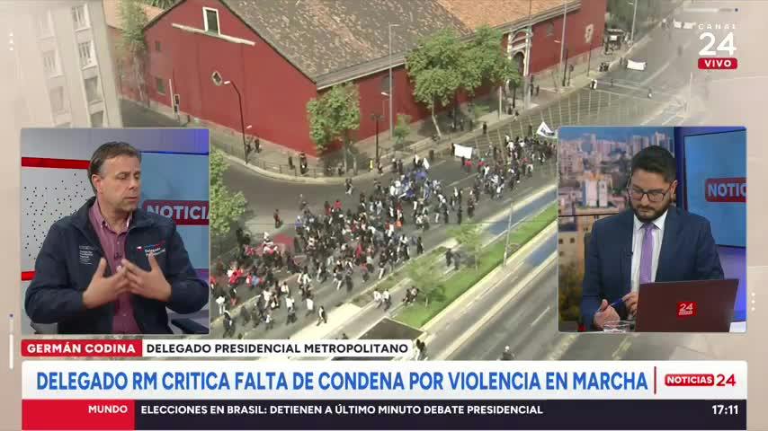 Codina e incidentes en marcha Confech: “Culpar a Carabineros es injusto cuando vimos la violencia”