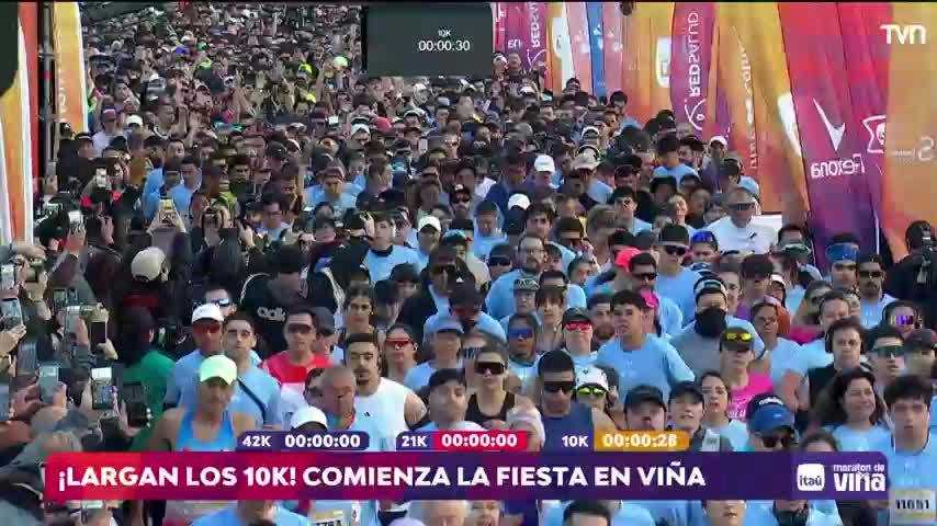 ¡Pura emoción!: Así fue el inicio de los 10 kilómetros en la Maratón de Viña 2026