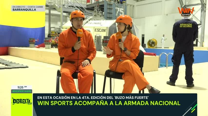 Juan José Mantilla y Roshell desde Barranquilla en el evento del campeonato de Buzos de la armada - 13 de Noviembre de 2024