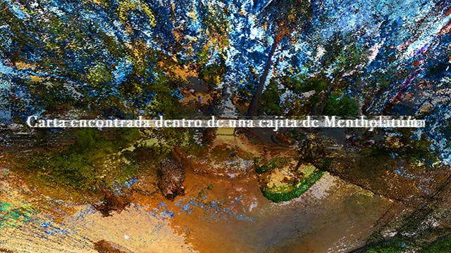 Carta encontrada dentro de una cajita de Mentholatum 