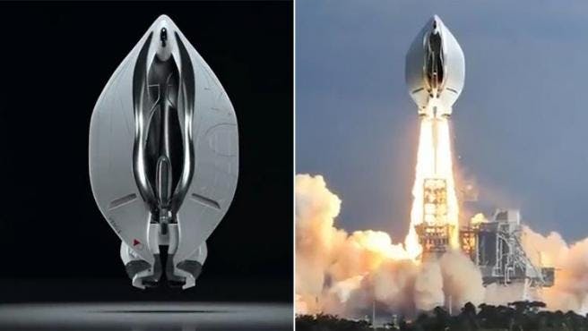 Nave espacial con forma de vulva: la impactante propuesta de artistas alemanas