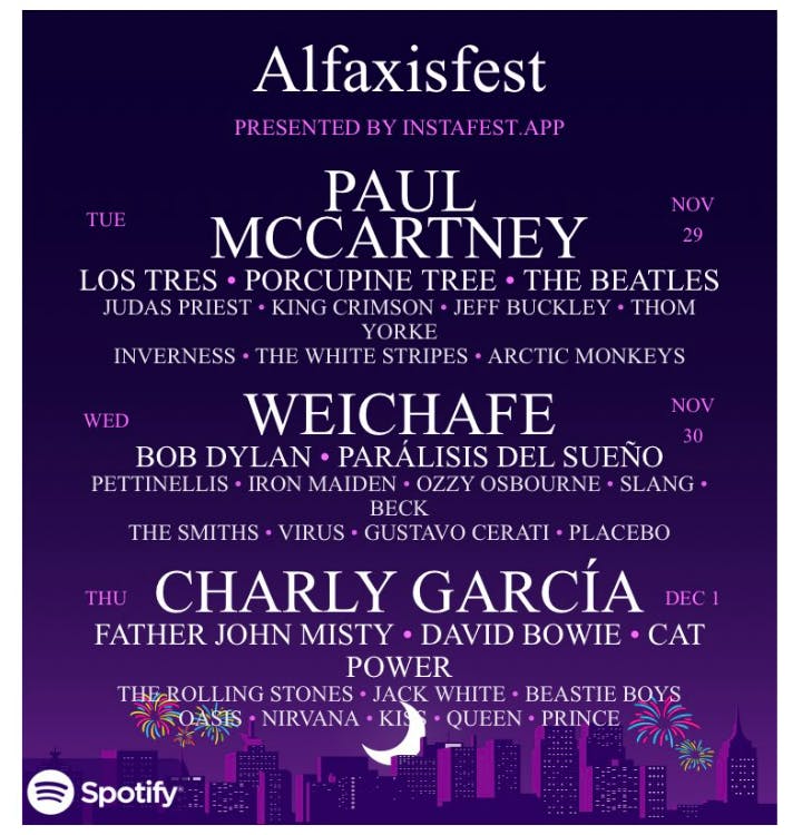 29/11 Tu cartel favorito ¿qué artistas estarían sí o sí?
