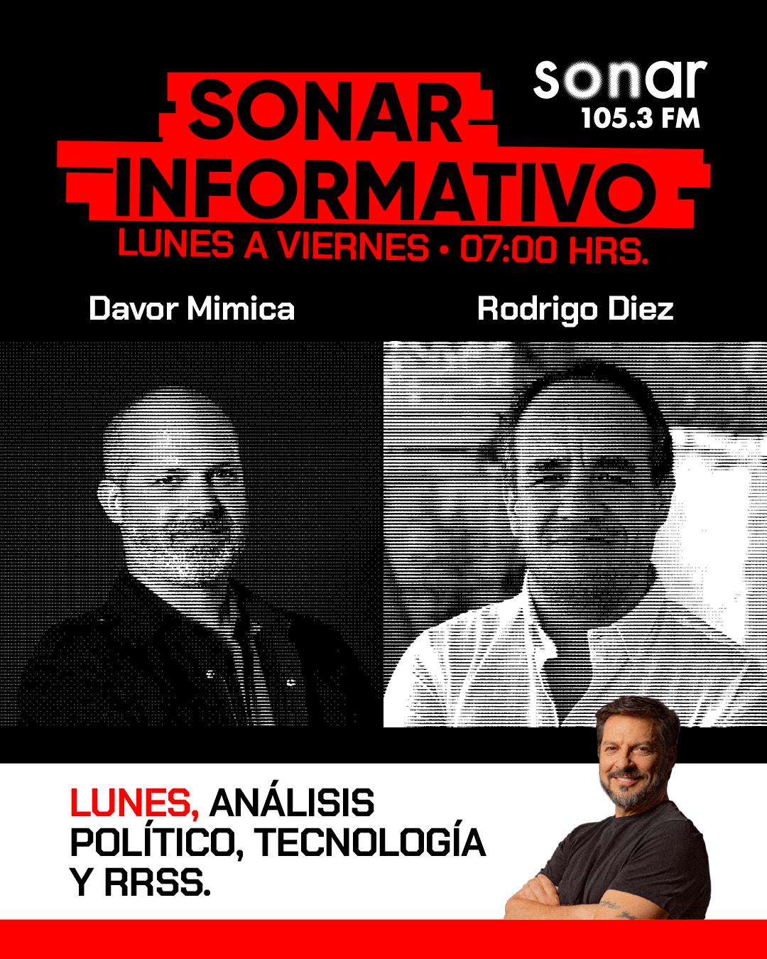 Panel de lunes en Sonar Informativo: Rodrigo Diez, Davor Mimica e Ignacio Pérez Tuesta