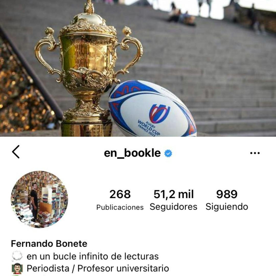 Final del Mundial de rugby y @en_bookle instagrammer de libros 