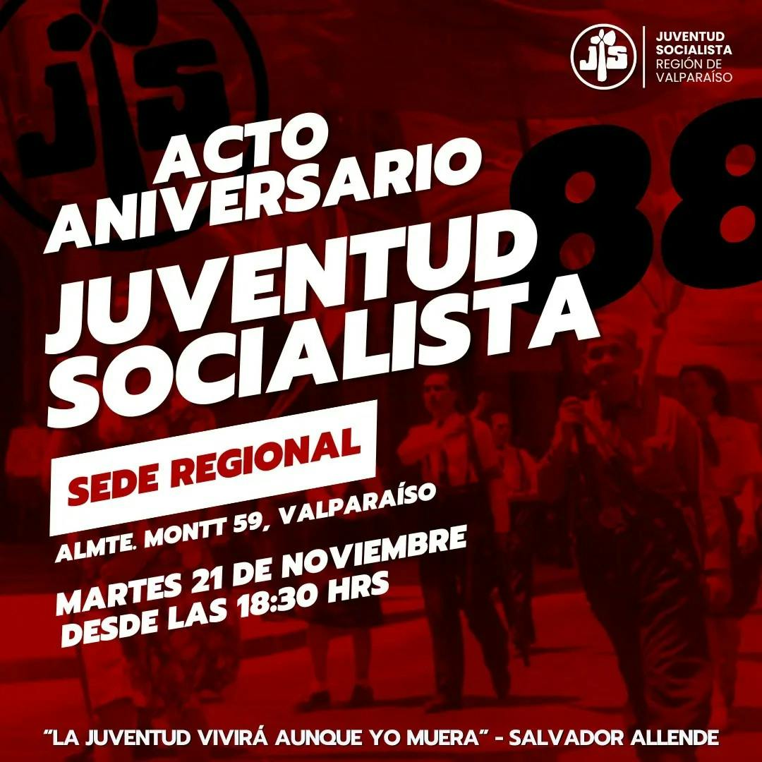 Acto aniversario de la Juventud Socialista de Valparaíso
