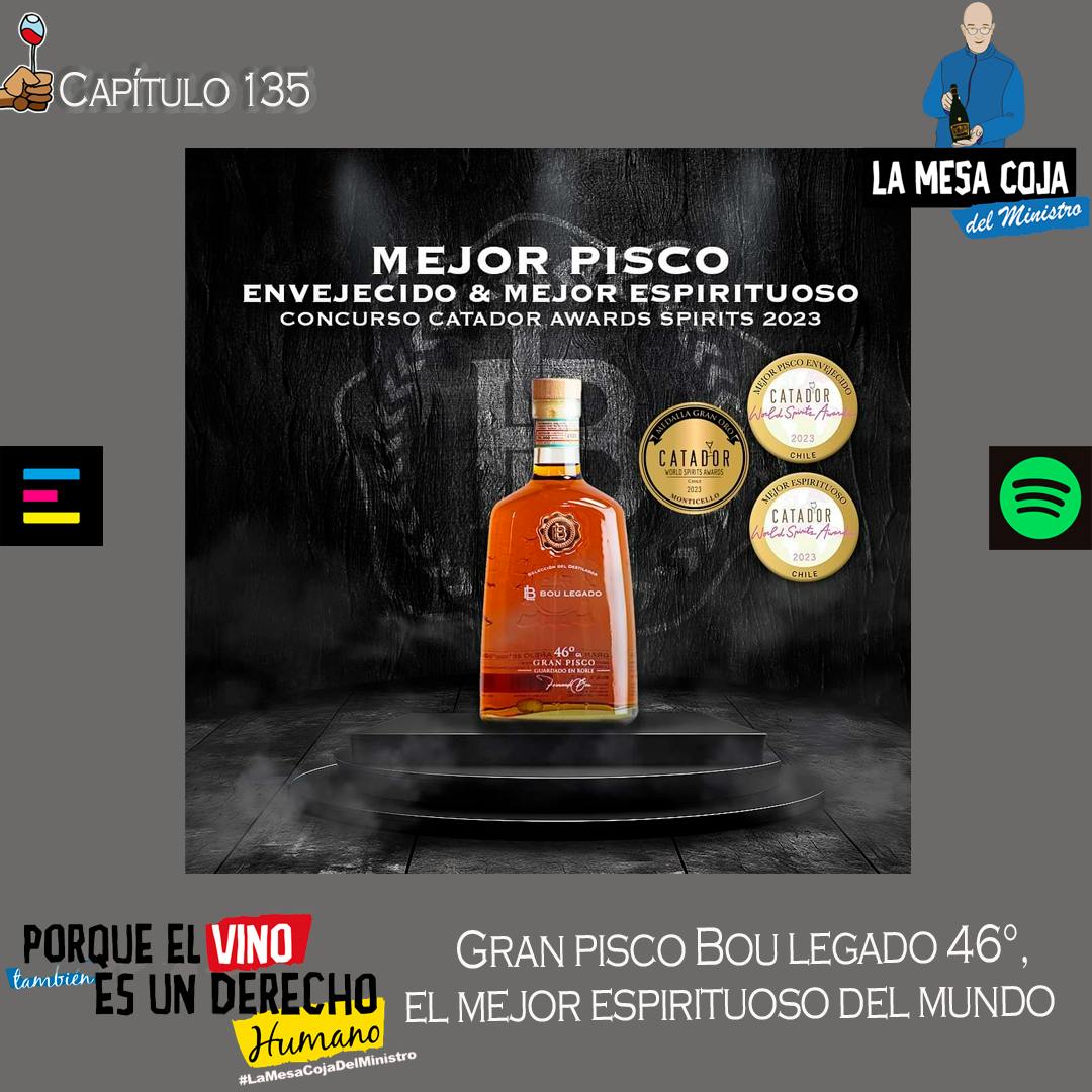 Gran Pisco Bou Legado 46º, el mejor espirituoso del mundo