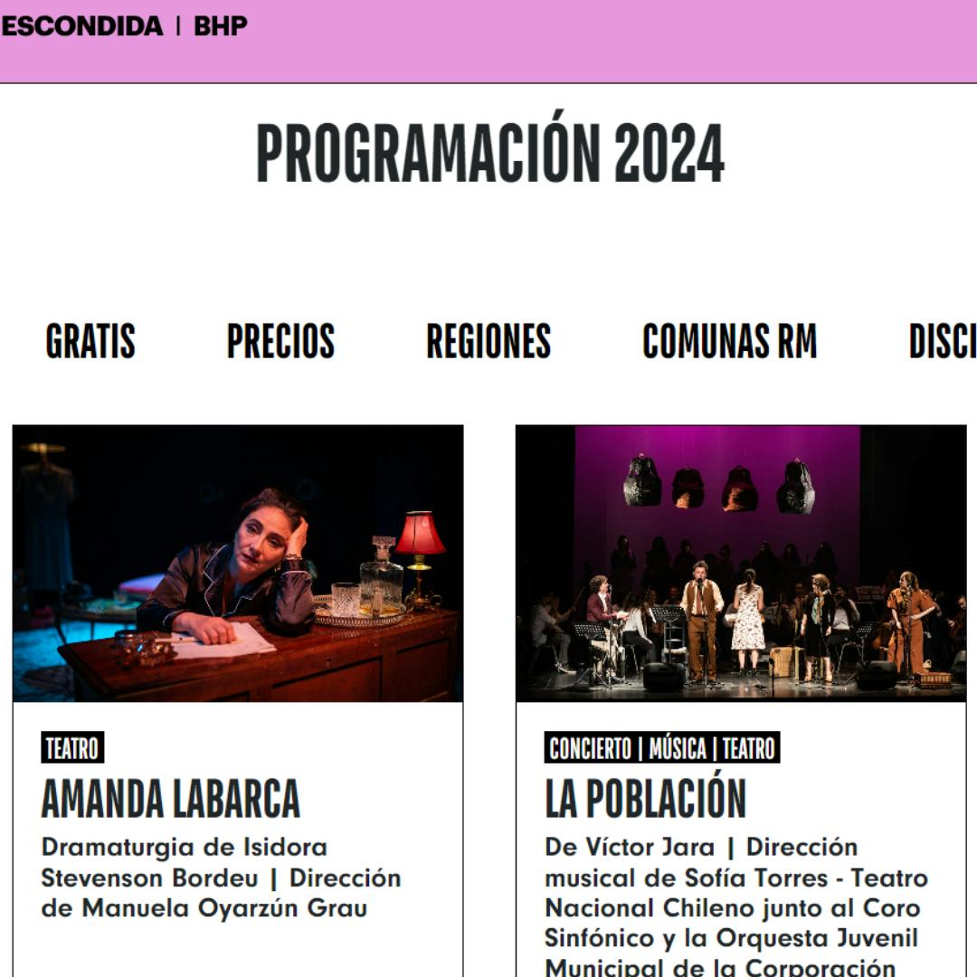 Programación del Festival Teatro a Mil