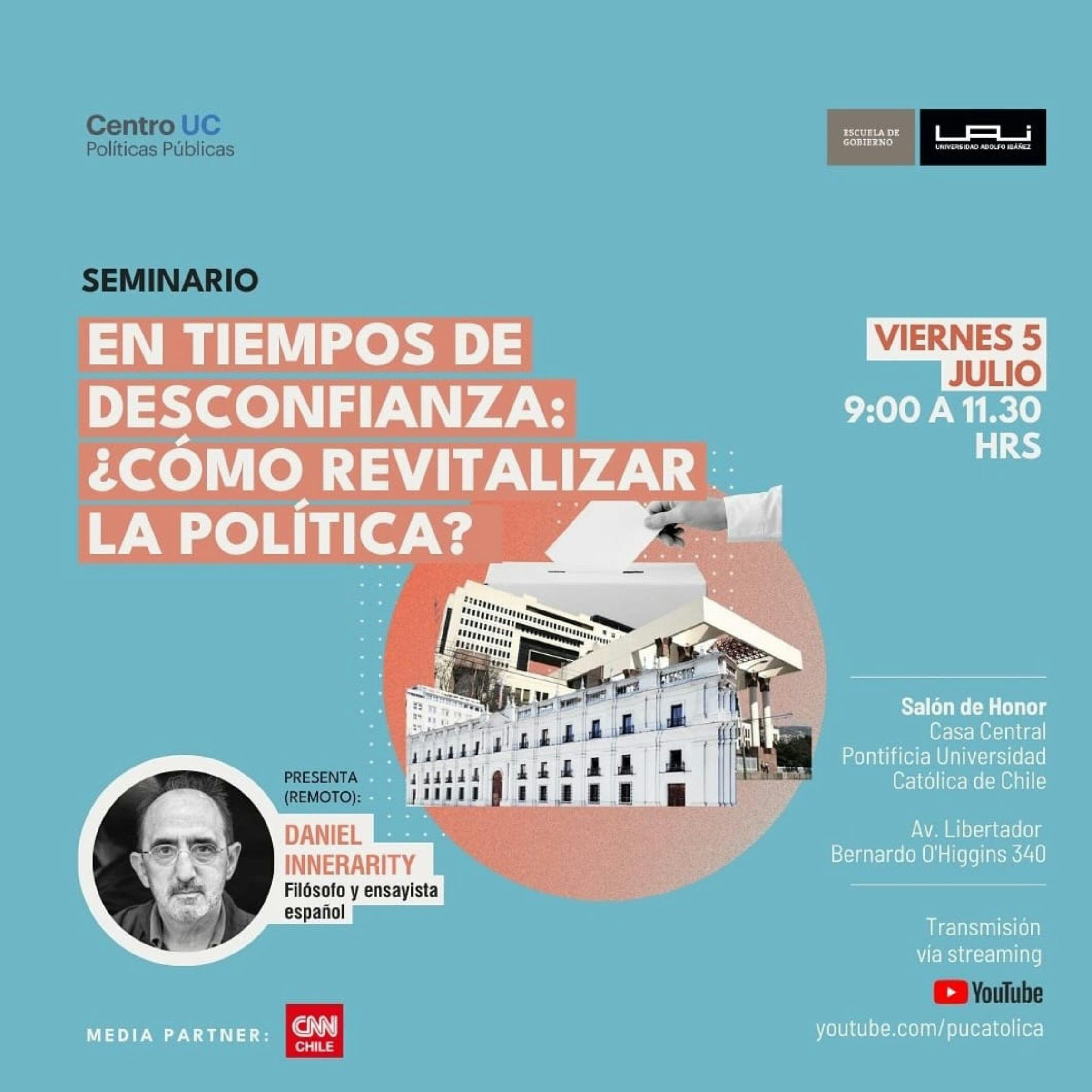 El seminario En tiempos de desconfianza: ¿Cómo revitalizar la política?
