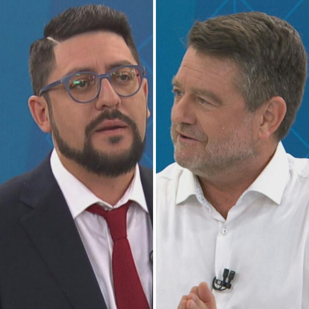 Claudio y Francisco Orrego en debate previo a las elecciones para la gobernación de la Región Metropolitana