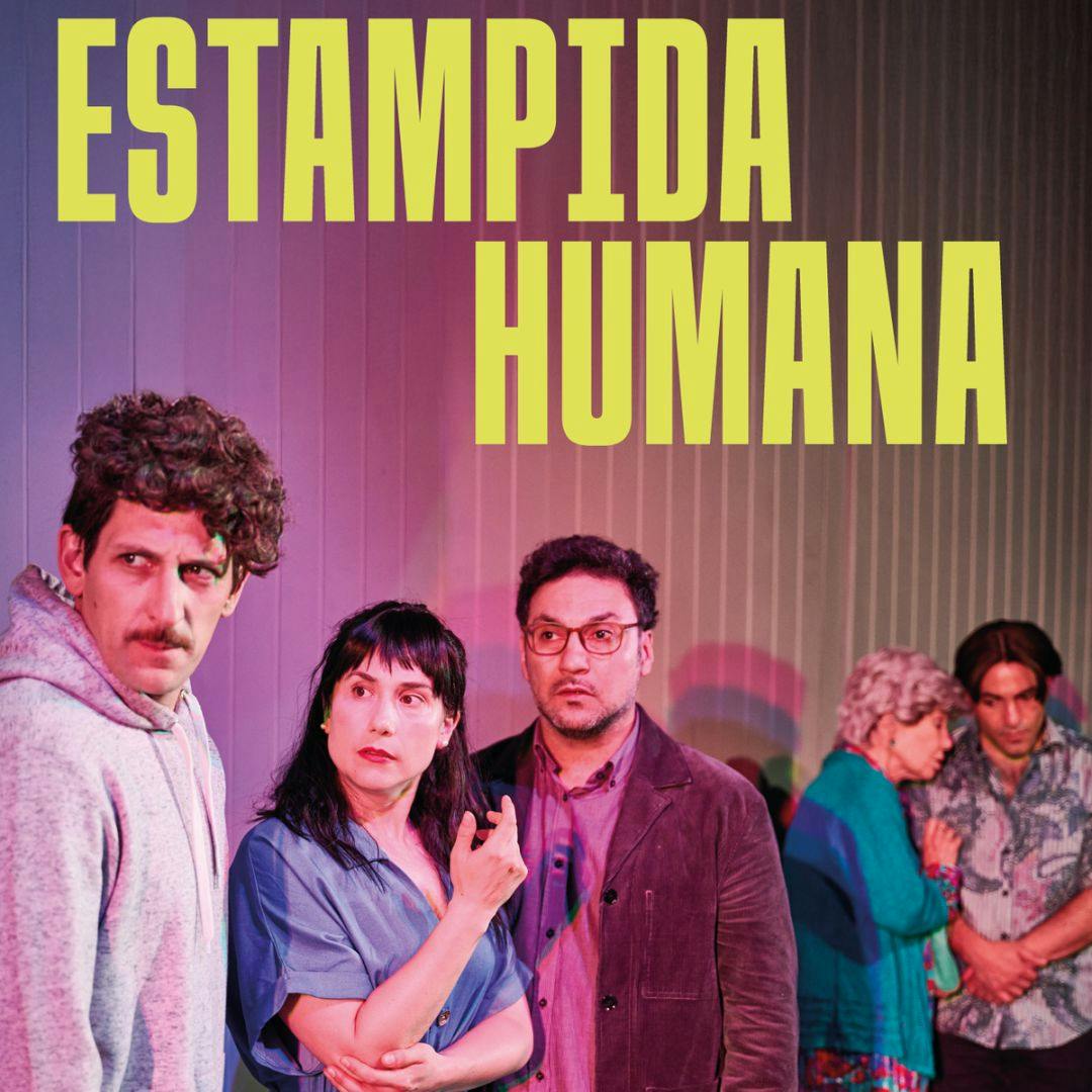 La obra “Estampida humana”