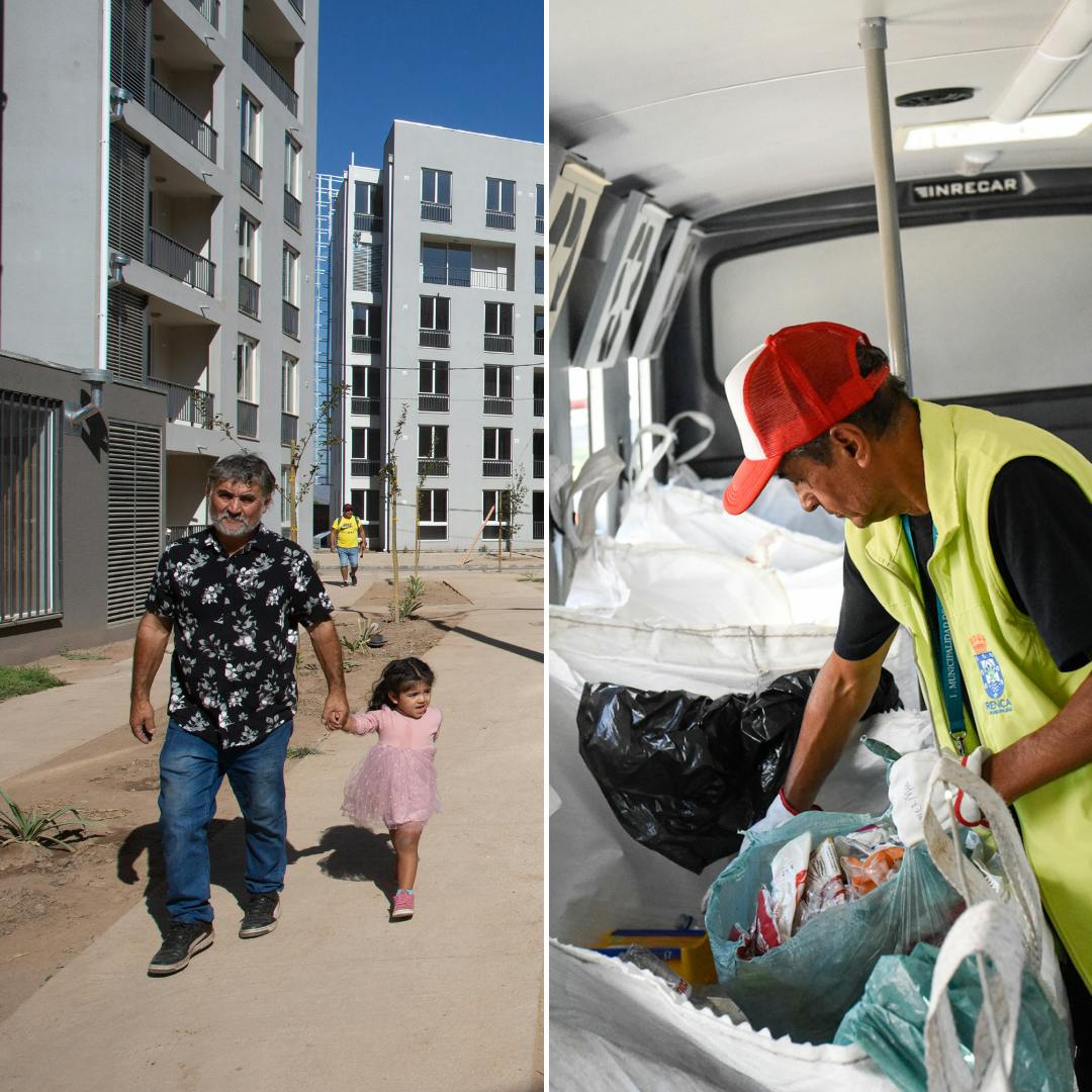 Vial y Comandari por el reciclaje en Chile y el paso del campamento a la casa propia
