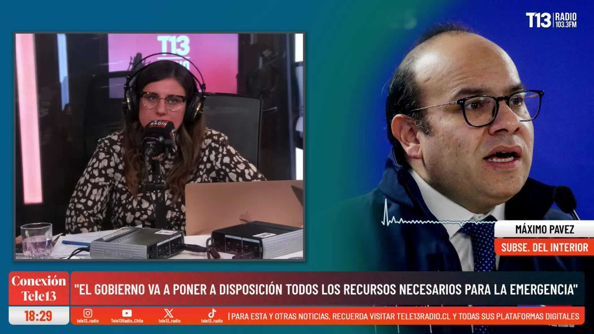 Máximo Pavez: "Las evacuaciones son voluntarias, no podemos sacar a las personas por la fuerza"