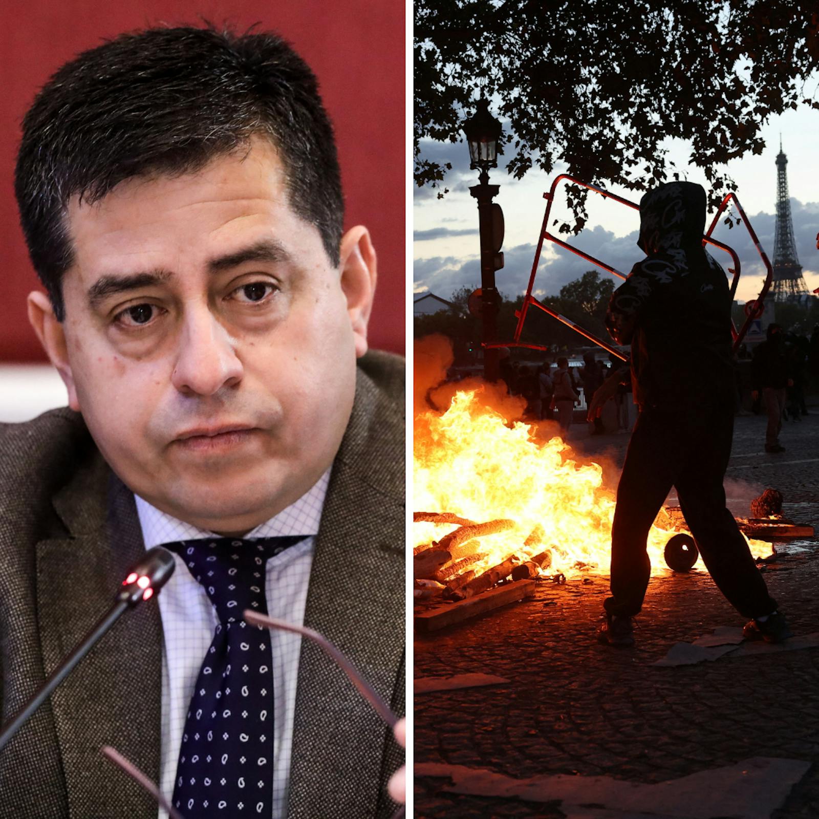 La salida del senador Araya de la Comisión de Constitución y las protestas y disturbios en Francia