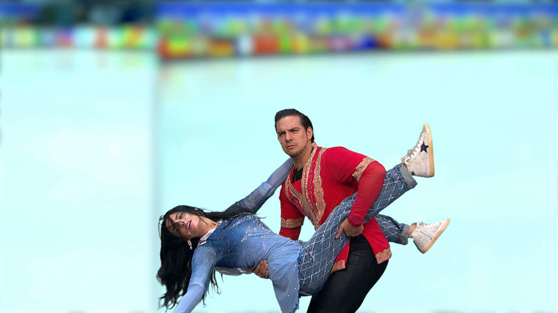 ¡Improvisando pasos de patinaje en hielo de la muerte!
