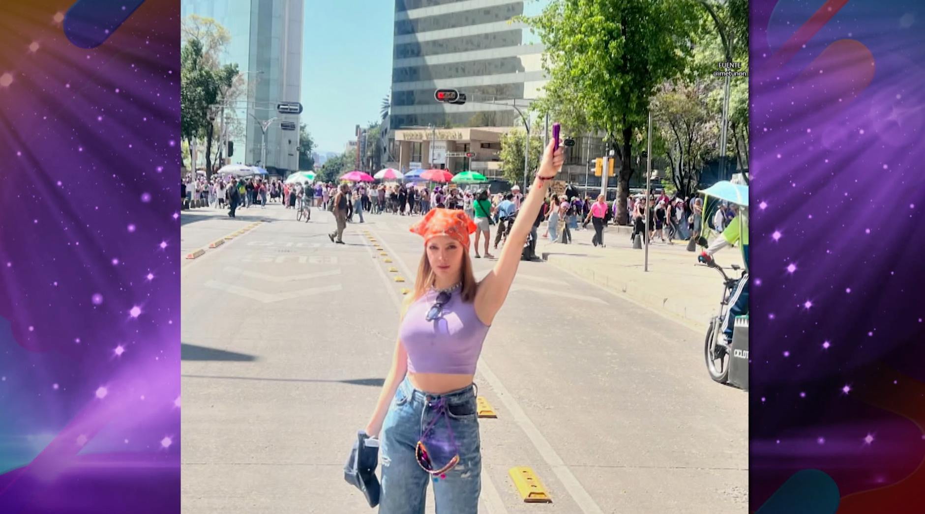 En medio de proceso legal, Imelda Tuñón alza la voz en marcha del 8 de marzo