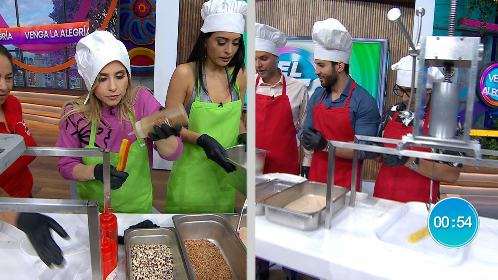 ¿Quiénes son mejor para preparar churros rellenos? Descúbrelo en El Reto