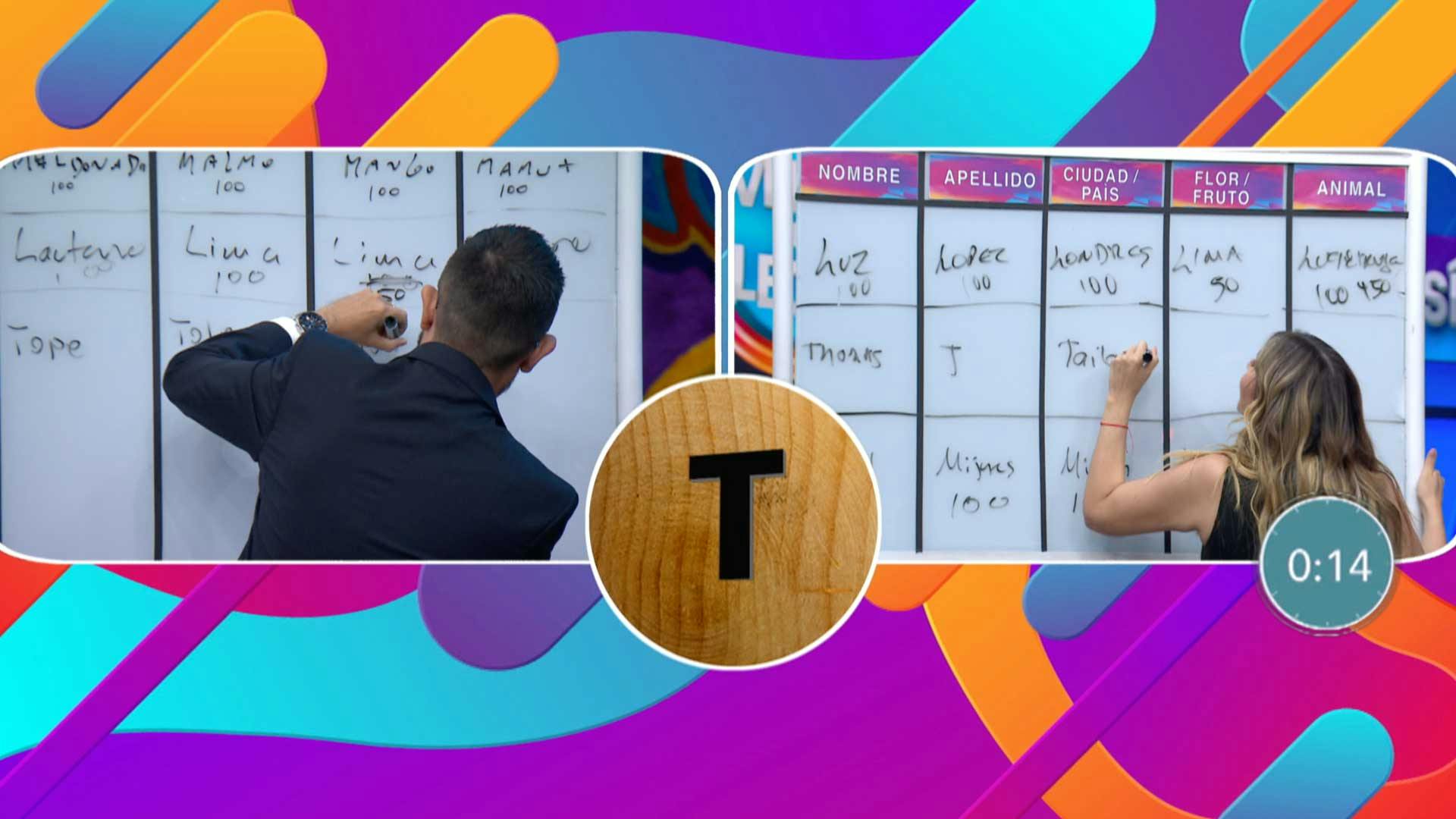 Una reñida y divertida competencia en el juego 'Yo sí me la sé'