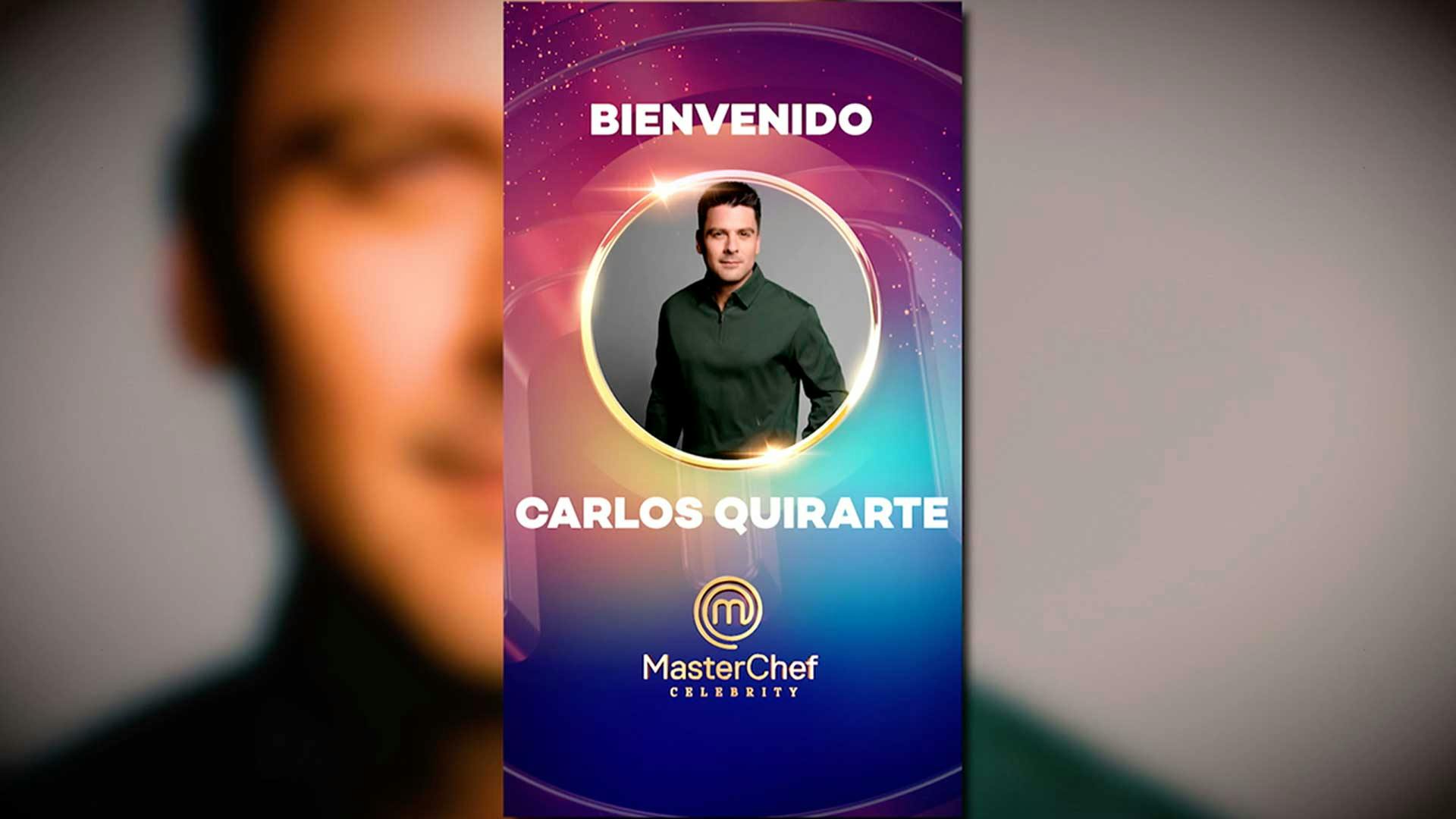 Carlos Quirarte es la segunda celebridad revelada para MasterChef Celebrity 2025