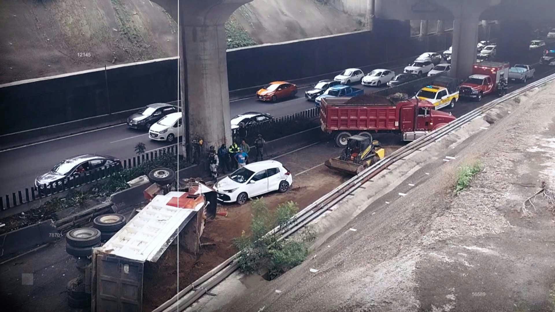 ¡Impactante! Así fue el accidente del camión de volteo en Periférico