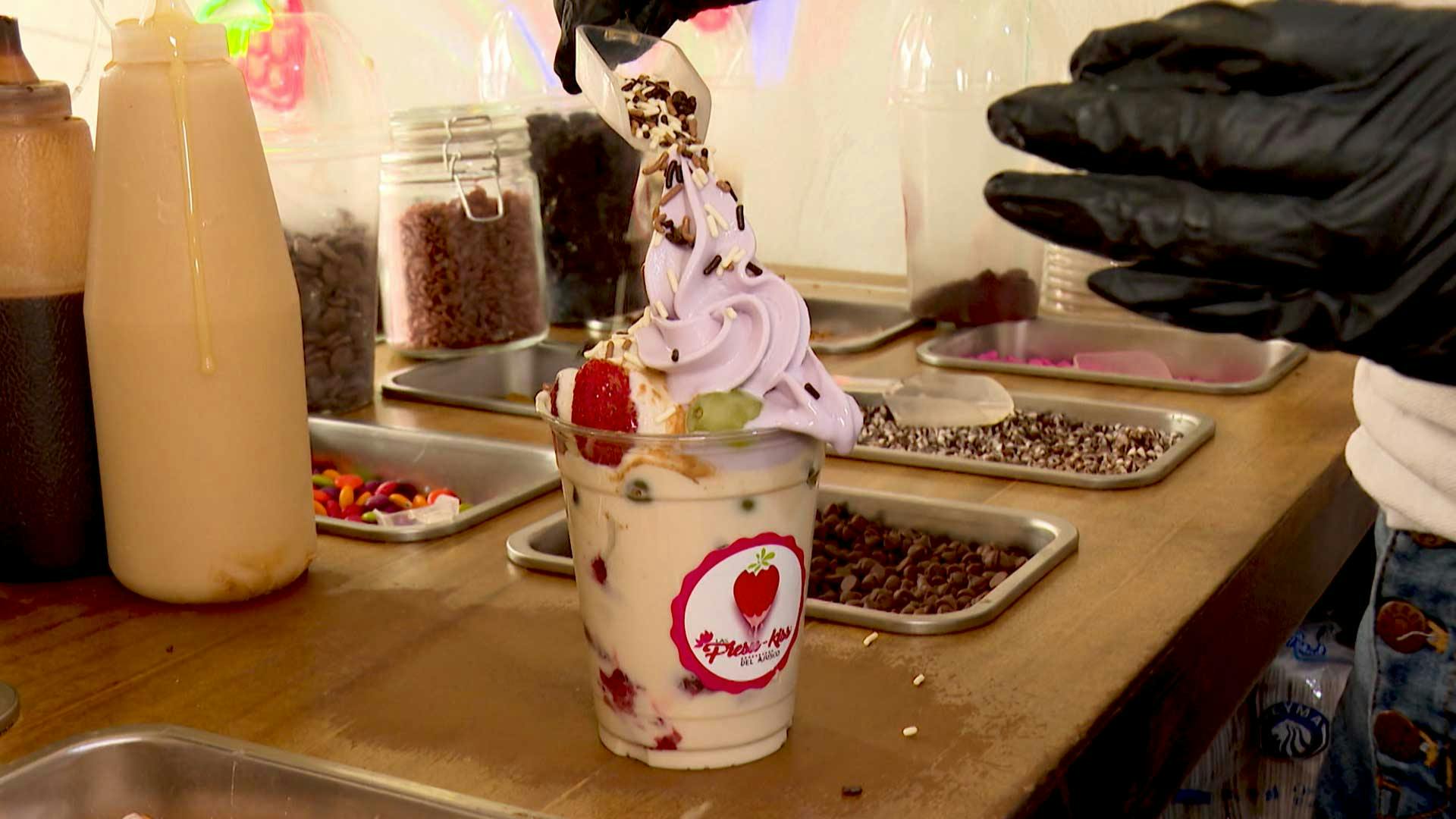 Estas fresas con crema son riquísimas y no hay en ningún otro lugar