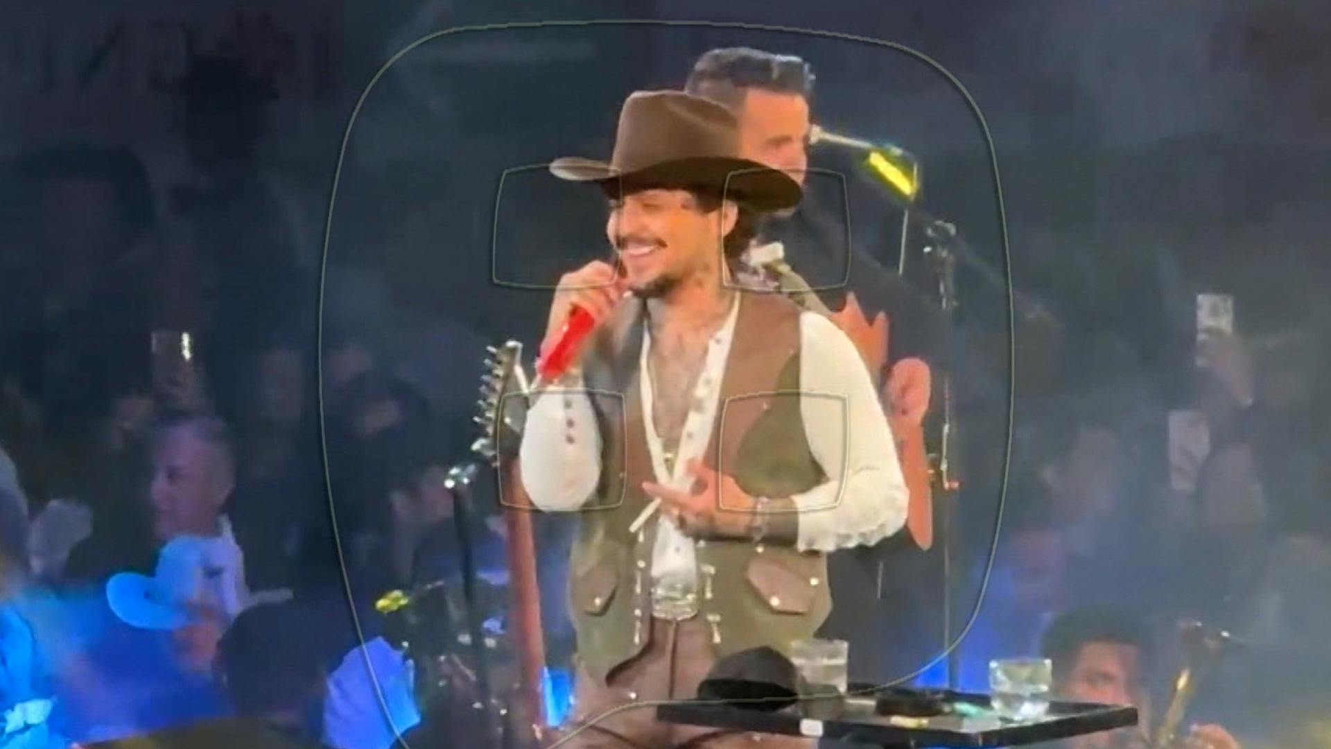 Ellos fueron los invitados especiales en el concierto de Christian Nodal