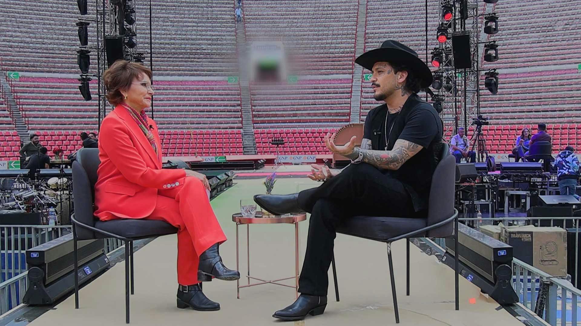 "No me gusta mi voz": Revela Christian Nodal a Pati Chapoy