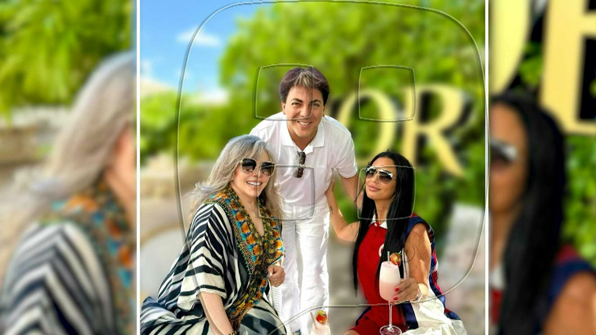 Verónica Castro se reencontró con su hijo Cristian y su novia Mariela Sánchez