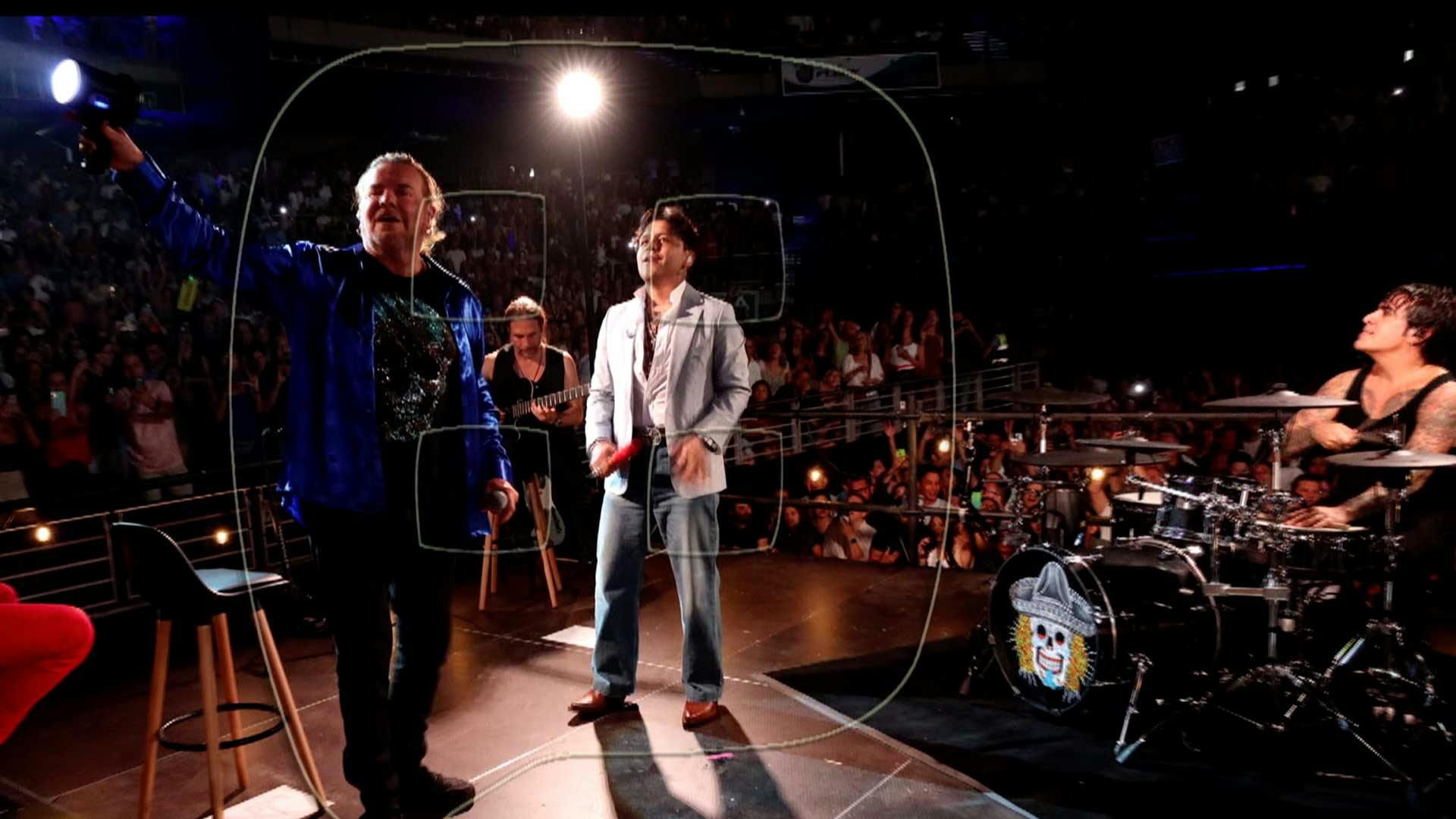 Christian Nodal fue invitado por Maná a interpretar 'Te lloré un río' en Madrid