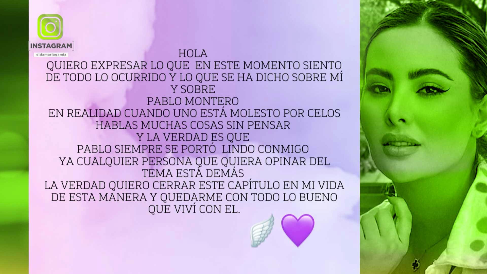 Elda María se retracta ante las difamaciones que hizo hacia Pablo Montero