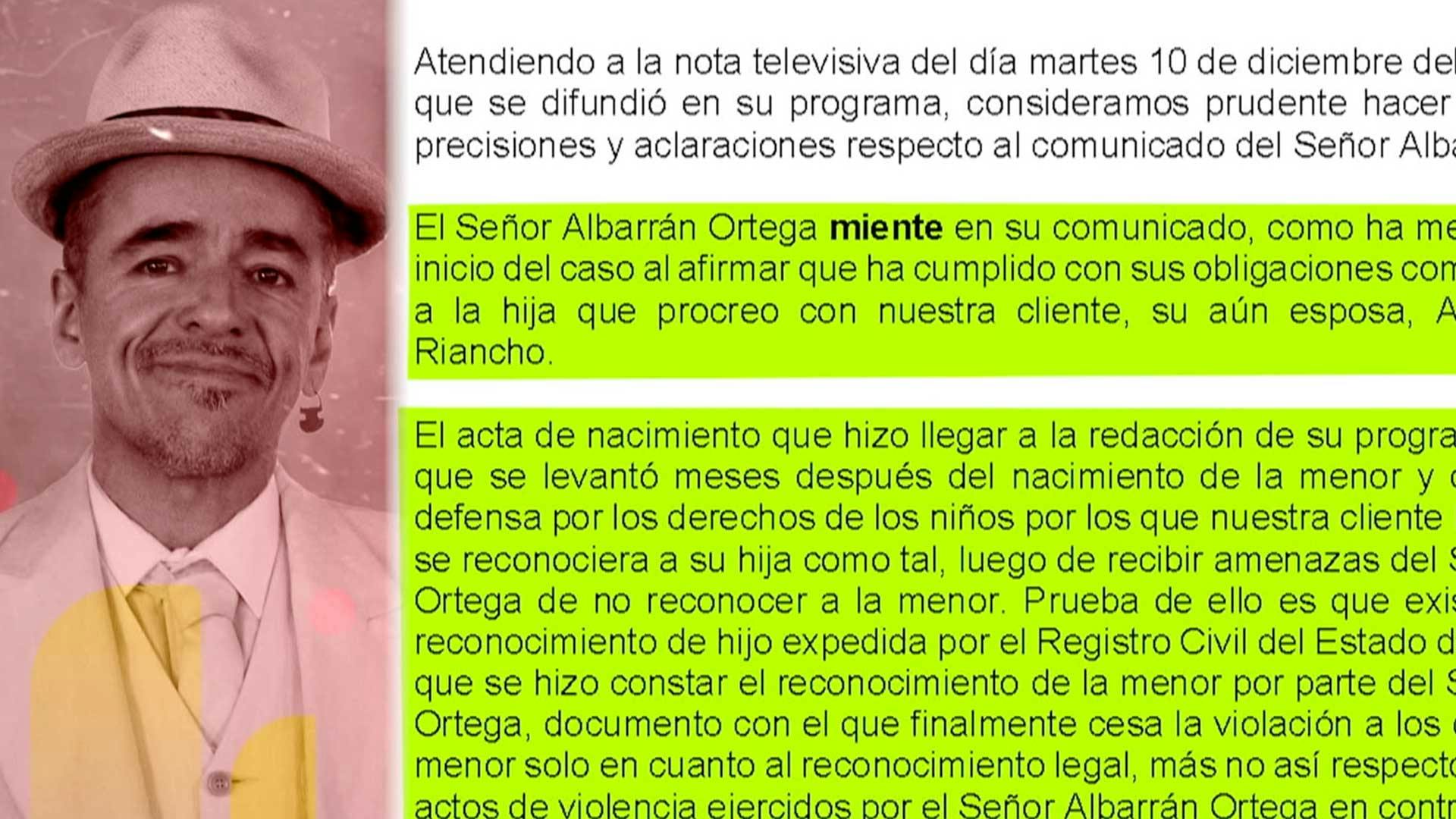 Abogados de Andrea Medina contestaron al comunicado de Rubén Albarrán 