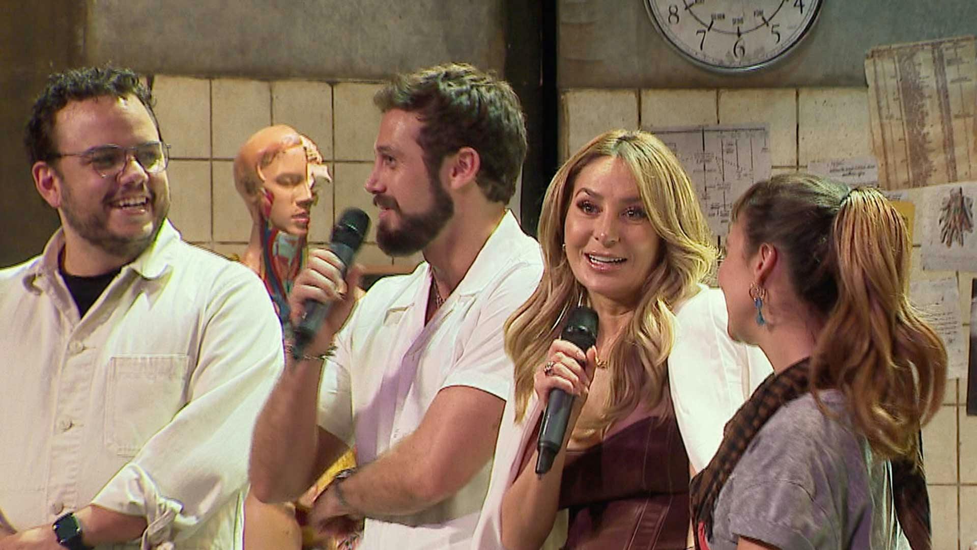 Geraldine Bazán asistió a la obra ¡Atrapados! pero no habló con la prensa